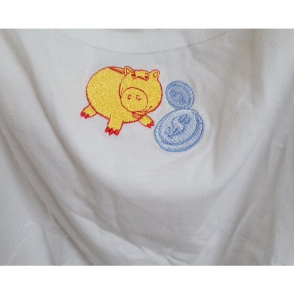 NWOT XXL Vtg Disney Catalog Toy Story Hamm Piggy Bank Tank Top Pajama Pants Set - Picture 3 of 9